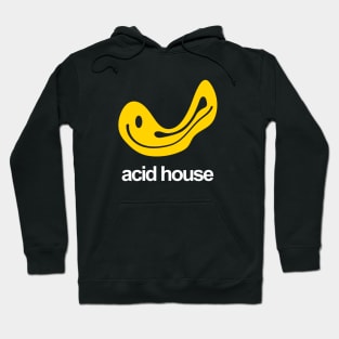 ACID HOUSE MUSIC - happyface destroy  yellow edition Hoodie